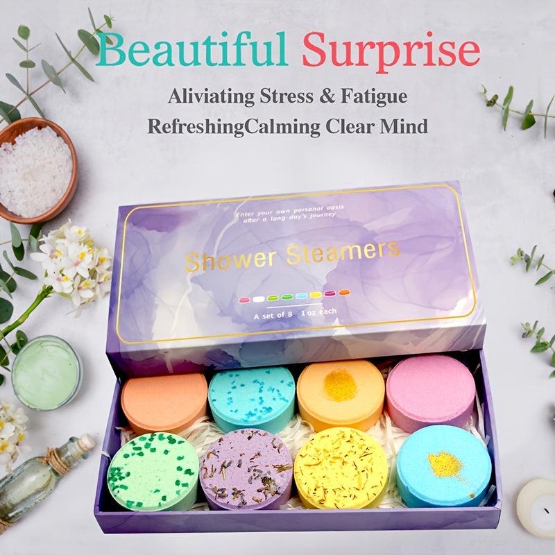 Aromatherapy Shower Steamers 8 Pack Bath Bombs Self Care Gift