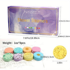 Aromatherapy Shower Steamers 8 Pack Bath Bombs Self Care Gift