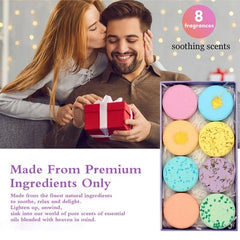 Aromatherapy Shower Steamers 8 Pack Bath Bombs Self Care Gift