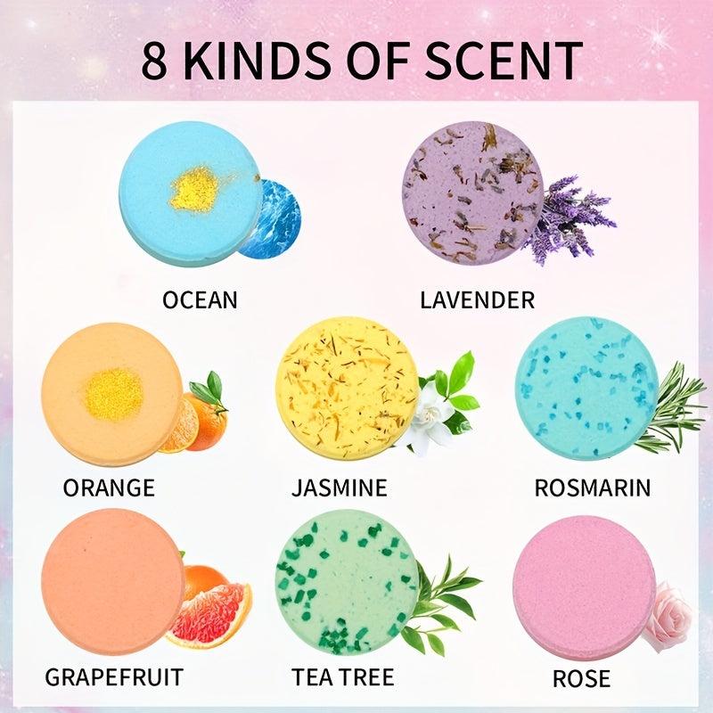 Aromatherapy Shower Steamers 8 Pack Bath Bombs Self Care Gift