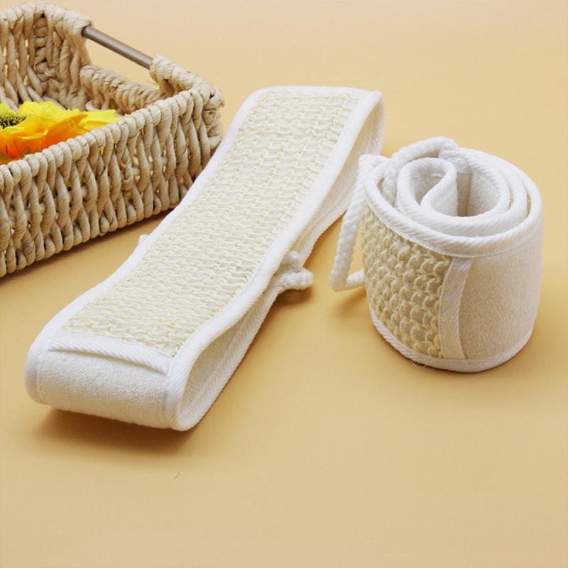 Natural Loofah Back Strap Bath Brush Shower Massage Spa Scrub Sponge