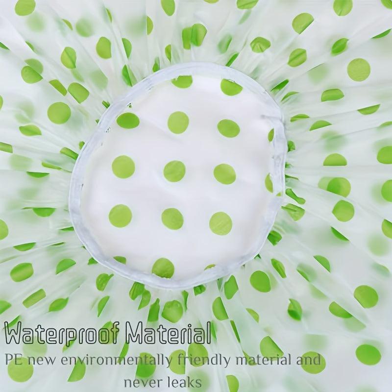 6pcs Waterproof Shower Caps Reusable Elastic Large Size