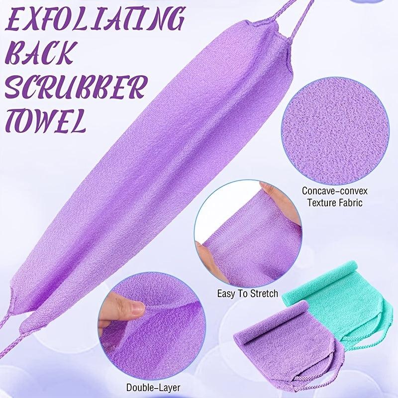 Double Sided Back Scrubber Microfiber Fast Drying Exfoliating