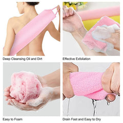 Double Sided Back Scrubber Microfiber Fast Drying Exfoliating