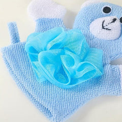 Cartoon Sponge Bath Ball Towel Set