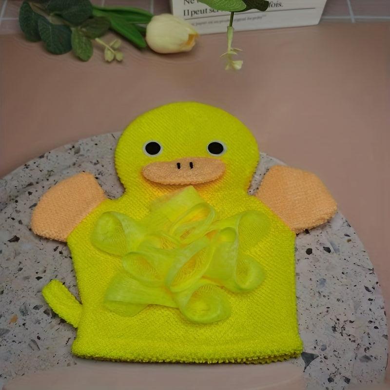 Cartoon Sponge Bath Ball Towel Set