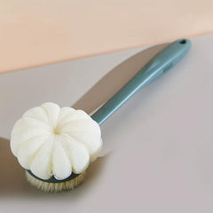 Shower Body Brush With Bristles And Loofah Back Scrubber