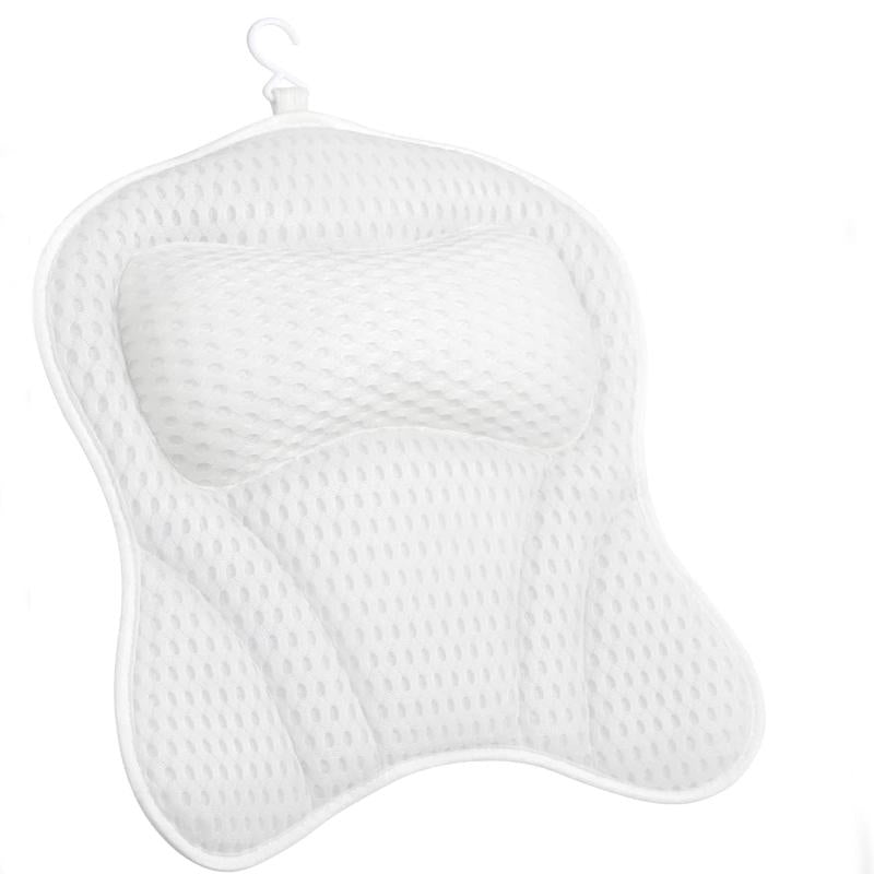 4D Air Mesh Non Slip Bath Pillow for Head Neck and Back Support