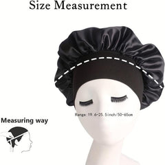 2pcs Satin Silk Nightcaps with Elastic Band for Curly Hair
