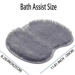 Back Foot Scrubber Pad For Men And Women Exfoliating Shower Mat With Suction Cup