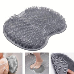 Back Foot Scrubber Pad For Men And Women Exfoliating Shower Mat With Suction Cup
