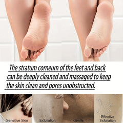 Back Foot Scrubber Pad For Men And Women Exfoliating Shower Mat With Suction Cup