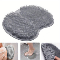 Back Foot Scrubber Pad For Men And Women Exfoliating Shower Mat With Suction Cup
