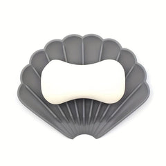 Silicone Shell Soap Dish Holder Non-slip Bathroom Punch Soap Pad