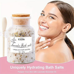 Lavender Body Scrub Bath Salt With Dried Flower Petal