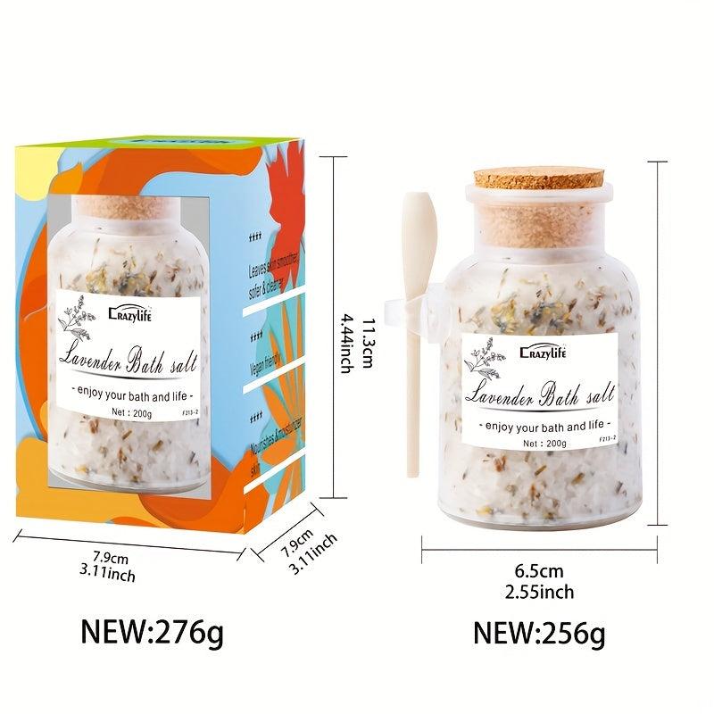Lavender Body Scrub Bath Salt With Dried Flower Petal