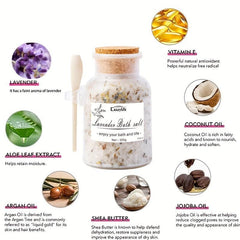 Lavender Body Scrub Bath Salt With Dried Flower Petal