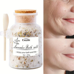 Lavender Body Scrub Bath Salt With Dried Flower Petal