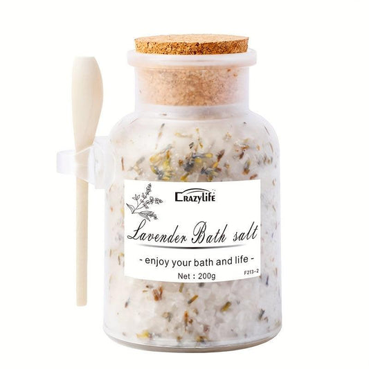 Lavender Body Scrub Bath Salt With Dried Flower Petal