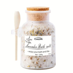 Lavender Body Scrub Bath Salt With Dried Flower Petal