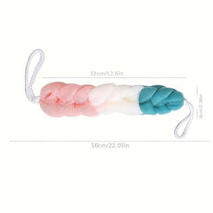 2pcs Stretch Back Scrubber Bath Shower Mesh Sponge
