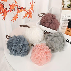 2 PCS Bath Sponge Puffs Set - Spa Puff Scrubber Ball for Face Body