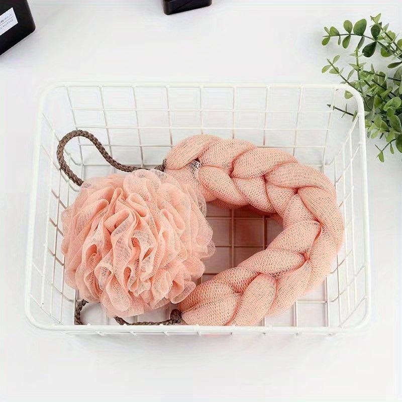 2 PCS Bath Sponge Puffs Set - Spa Puff Scrubber Ball for Face Body