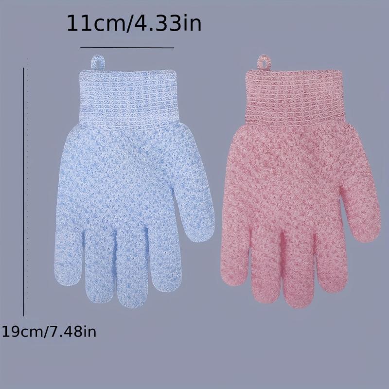 2pcs Exfoliating Gloves Body Shower Exfoliator Scrub Mitt
