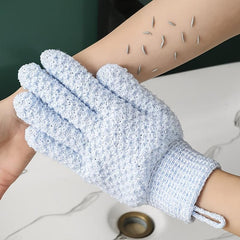 2pcs Exfoliating Gloves Body Shower Exfoliator Scrub Mitt