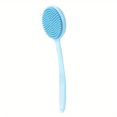 Silicone Back Scrubber with Bristles Long Handle for Exfoliating and Cleaning