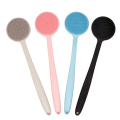 Silicone Back Scrubber with Bristles Long Handle for Exfoliating and Cleaning