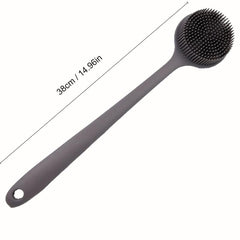 Soft Silicone Back Scrubber Long Handle Bath Sponge