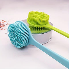 Soft Silicone Back Scrubber Long Handle Bath Sponge