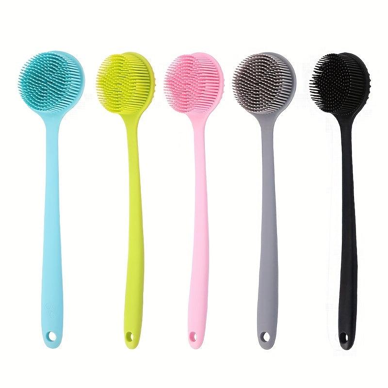 Soft Silicone Back Scrubber Long Handle Bath Sponge