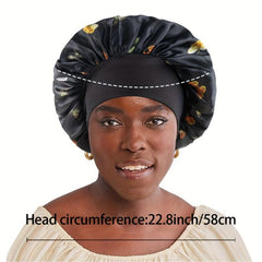 Butterfly Print Hair Bonnet Satin Bonnets For Sleeping Hair Bonnets For Women