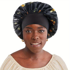 Butterfly Print Hair Bonnet Satin Bonnets For Sleeping Hair Bonnets For Women