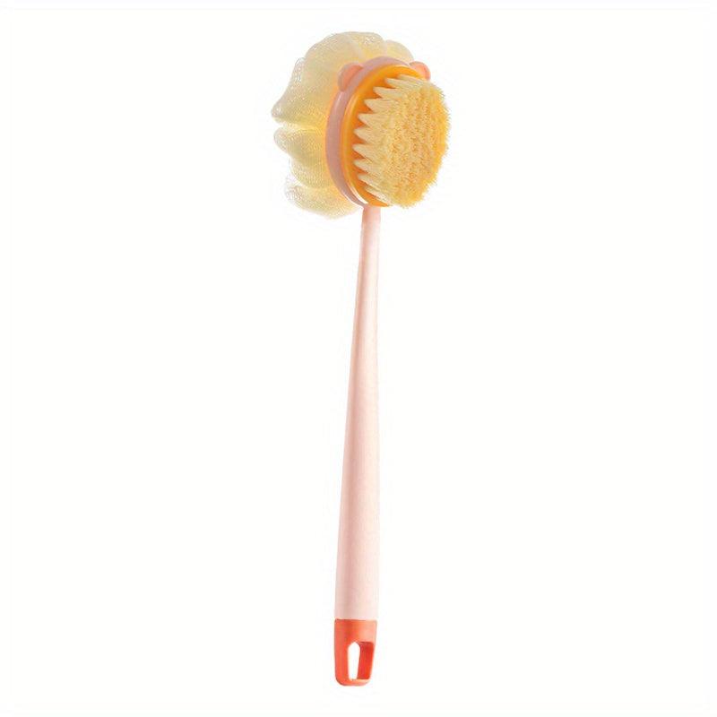 2pcs Bath Body Brush Back Scrubber Mesh Sponge with Long Handle