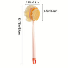 2pcs Bath Body Brush Back Scrubber Mesh Sponge with Long Handle