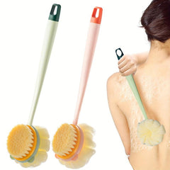 2pcs Bath Body Brush Back Scrubber Mesh Sponge with Long Handle