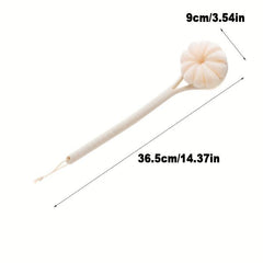 Long Handle Shower Body Brush with Bristles and Loofah Back Scrubber