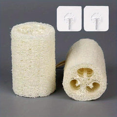 2pcs Organic Loofah Sponge 4 Inch Exfoliating Scrubber Hooks Gentle Clean