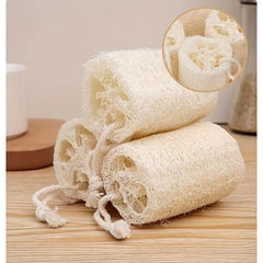 2pcs Organic Loofah Sponge 4 Inch Exfoliating Scrubber Hooks Gentle Clean