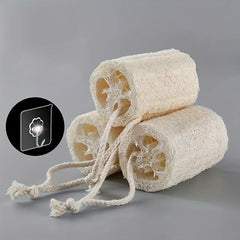 2pcs Organic Loofah Sponge 4 Inch Exfoliating Scrubber Hooks Gentle Clean