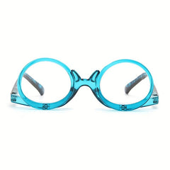 2 In 1 Reading Glasses Cosmetic Magnifier Double Lens Reversible Glasses