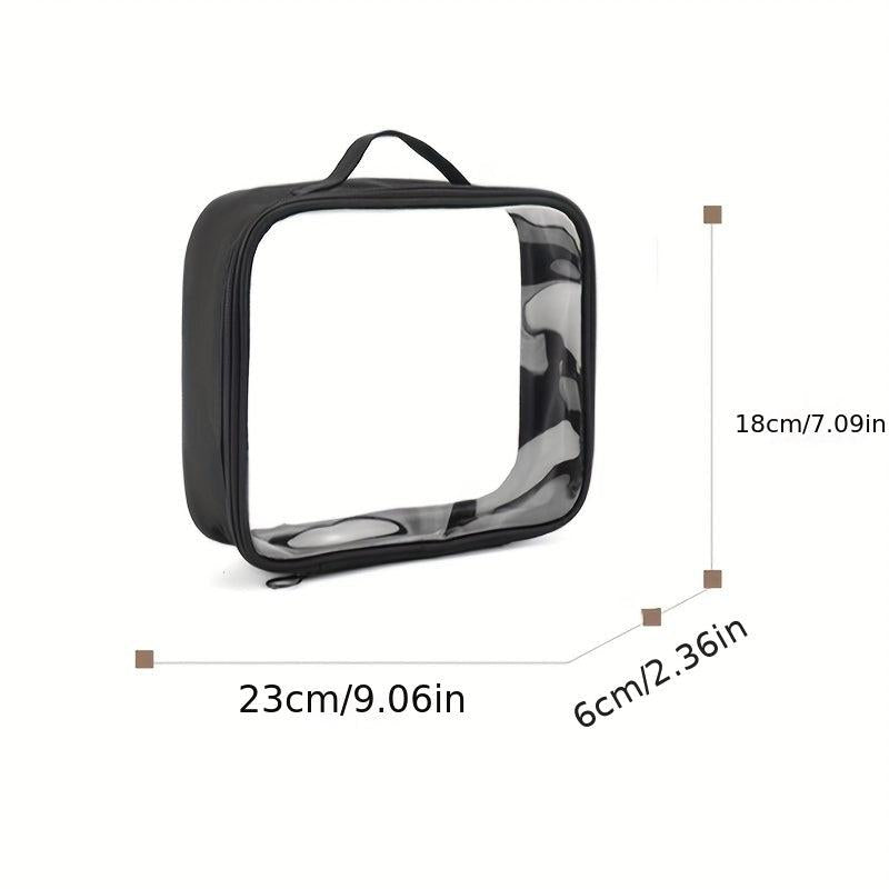 Clear Travel Toiletries Bag 5pcs Set Handle Strap Liquid Cosmetics Organizer