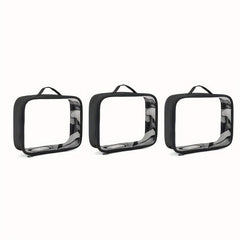 Clear Travel Toiletries Bag 5pcs Set Handle Strap Liquid Cosmetics Organizer