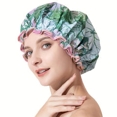 Flamingo Double Layer Waterproof Shower Cap Adult Home Travel
