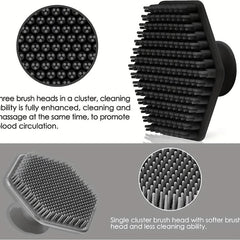3pcs Shower Body Scrubber Mat with Suction Cup Hands Massager