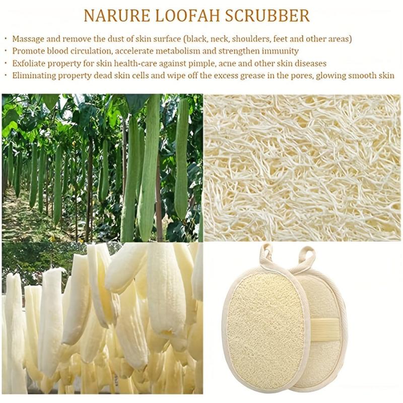 Natural Loofah Sponge For Exfoliating Dead Skin Lufa Scurbber