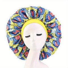 African Style Printed Satin Lined Bonnet for Women Large Size